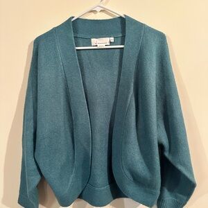 Anthropologie Teal Open-Front Cardigan